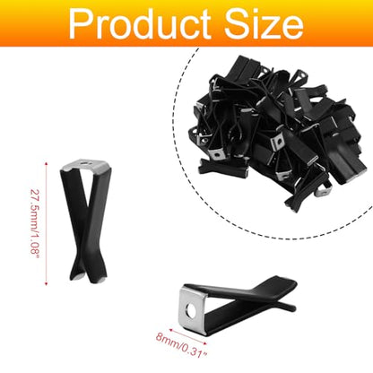 Bonsicoky 20 Pcs Square Head Car Vent Clips with Box, Air Freshener Clips for Office Home Car Air Conditioner Outlet, Black - color: Black, size: 20 Pcs