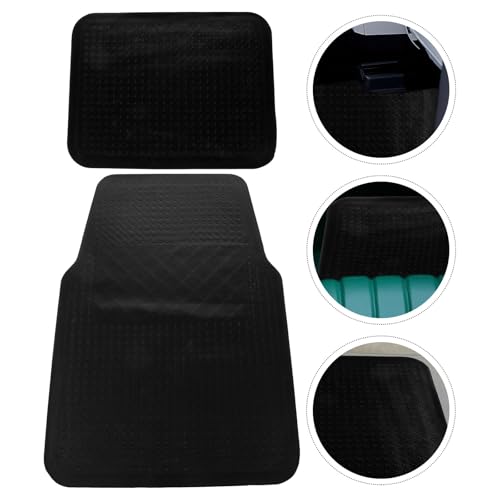 Ipetboom Car Floor Mats 4pcs Set PVC Waterproof Anti-Slip Vehicle Foot Mats All-Season Sturdy Universal Fit Automotive Floor Protection for Cars Suvs