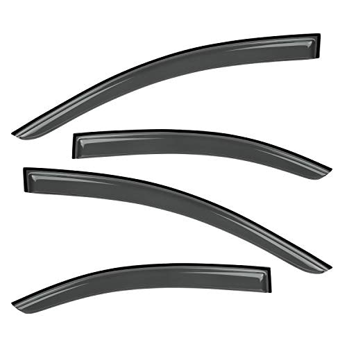 Window Visor Sun Rain Guards Compatible with 2012-2020 Chevy Sonic Sedan Smoke 4pc 94472 - size: For 2012-2020 Sonic Sedan