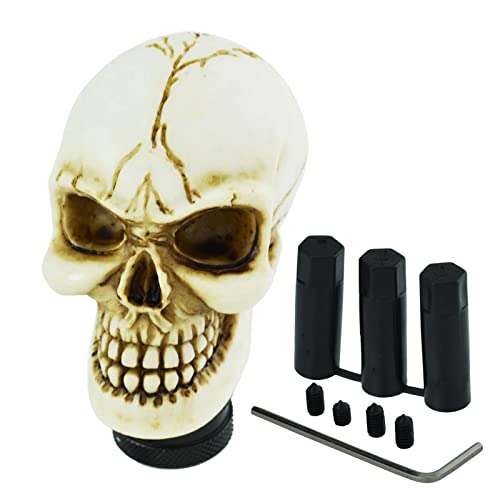 Skull Gear Speed Shift Stick Head Fit Most Cars - color: Beige