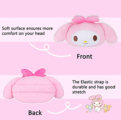 Roffatide Anime My Melody Cartoon Car Neck Pillow 2 Pcs Plush Auto Head Neck Rest Cushion for Chairs, Recliners, Driving Seats Pink (LYS10104) - color: B 2 Pc Car Neck Pillow