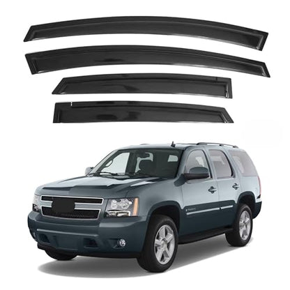 IG Window Visors Fit for 2007-2014 Chevrolet/Chevy Tahoe, Out-Channel Rain Guards Vent Wind Deflectors 4PC, Car Accessories for 2007-2014 GMC Yukon - size: 2007-2014 Tahoe/Yukon