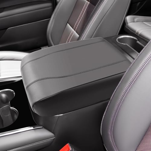 SKTU 2025 2026 Tahoe Center Console Cover for 2025 2026 Chevrolet Tahoe/Suburban Armrest Cover 2025 2026 Chevy Suburban Seat Box Cover 2025 2026 Chevy Tahoe Accessories Center Console Cushion - color: for 2025 2026 Tahoe/Suburban Black-A