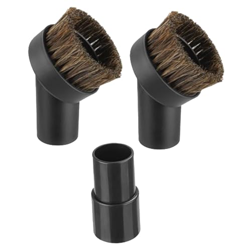 3PCS Horse Hair Brush Vacuum Attachment Set, For Shark Vacuum Attachment, For Multiple Household Vacuum Cleaners, 1 1/4" Vacuum Attachments Included - style: 3Pack for Shark Vacuum Brush Attachment