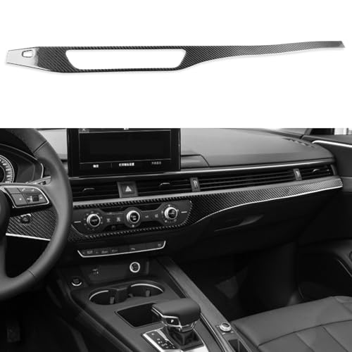 NVCNX Real Carbon Fiber Compatible with Audi B9 A4 S4 2017-2025 / A5 S5 RS5 2018-2025 2019 2020 2021 2022 2023 2024 Dash Center Co-Pilot Side Panel Trim Cover Sticker Decal Exterior Accessories 1PC - color: Dash Center Co-pilot Side Panel Trim