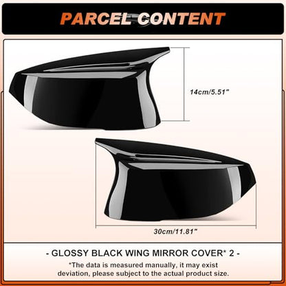ACLONG Glossy Black Mirror Cover Caps Rearview Side Mirror Covers Fit for Infiniti Q50 2014-2022 Infiniti Q60 2017-2022 Left Driver Side Right Passenger Side-2 PCS - size: Fit for Infiniti Q50 2014-2022-Glossy Black