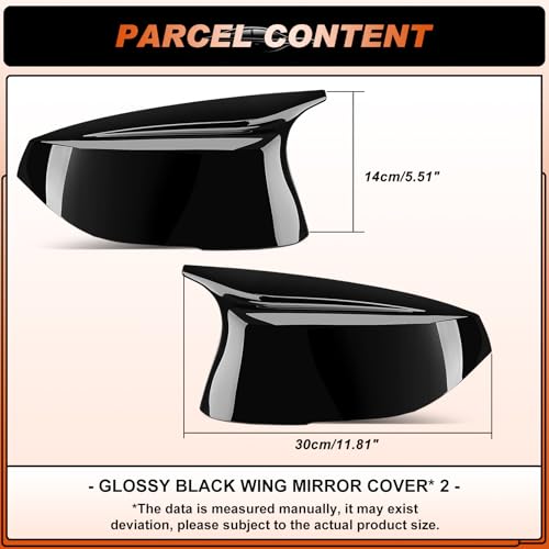 Glossy Black Mirror Cover Caps Rearview Side Mirror Covers Fit for Infiniti Q50 2014-2022 Infiniti Q60 2017-2022 Left Driver Side Right Passenger Side-2 PCS - size: Fit for Infiniti Q50 2014-2022-Glossy Black