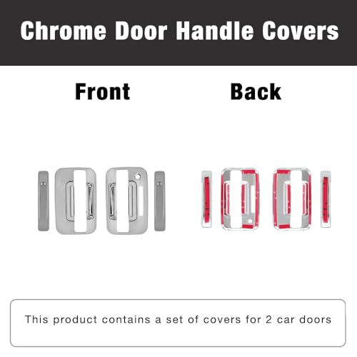 SEGADEN Chrome Plated Door Handle Cover Compatible with 2004-2014 Ford F-150 F150 2005-2008 Lincoln Mark LT (2 Doors with Key Pad No Passenger Keyhole) XG7701