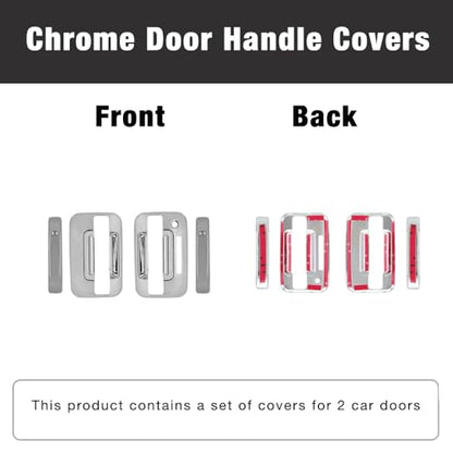 SEGADEN Chrome Plated Door Handle Cover Compatible with 2004-2014 Ford F-150 F150 2005-2008 Lincoln Mark LT (2 Doors with Key Pad No Passenger Keyhole) XG7701