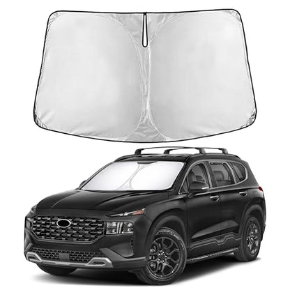 EcoNour Windshield Sunshade Compatible for Hyundai Santafe 2019-2021 2022 2023, Sun Visor for Front Windshield & Window Sun Shade Cover, UV Heat Blocker & Protector, Car Accessories - size: For Hyundai Santa Fe (2019–2023)