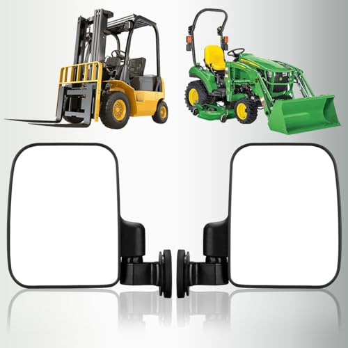 SHEJISI Strong Magnetic Tractor Side Mirrors, Fit for Tractors、Forklifts、Small Dozers、Lawn Mower、Lift Trucks、Safe and Practical Accessories Compatible with John Deere,Kubota,Toyota,Yale,Crown,Case IH