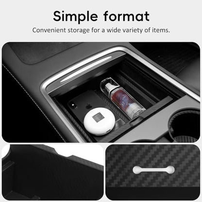 2021-2024 Tesla Model Y Center Console Organizer Tray Accessories Compatible with Model 3 (2021-2023) Storage Box Armrest Compartment Insert - size: 6PC(21-24) Tesla Model Y & (21-23) Tesla Model 3