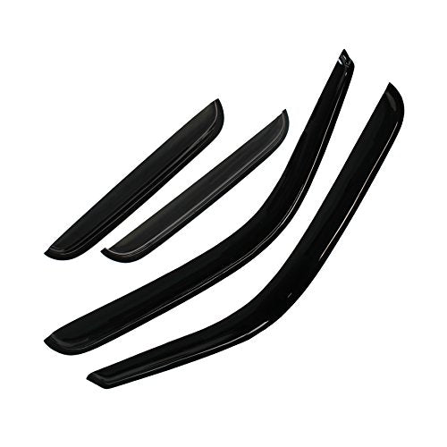 Smoke Window Visors Compatible with 1999-2006 Silverado/Sierra Extended Cab Sun Rain Guard Wind Deflectors 4pcs 94044 - size: For 1999-2006 Silverado/Sierra Extended Cab