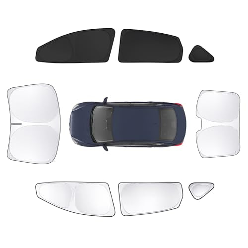 8pcs Car Window Shades for Nissan Sentra 2014-2019 Accessories,Windshield Side Rear Full Sunshade,Sun Visor UV Blocking, Privacy Protection and Blackout for Camping Outdoor - size: for 2010-2015 Toyota Prius Hatchback