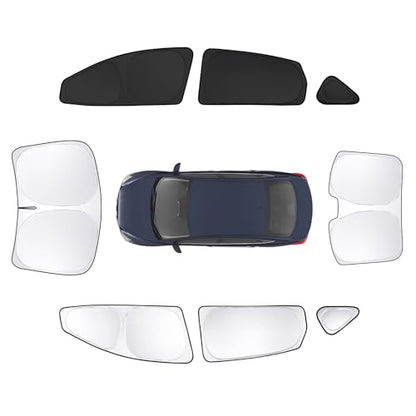 8pcs Car Window Shades for Nissan Sentra 2014-2019 Accessories,Windshield Side Rear Full Sunshade,Sun Visor UV Blocking, Privacy Protection and Blackout for Camping Outdoor - size: for 2010-2015 Toyota Prius Hatchback