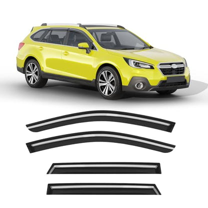 Low-Profile Window Rain Guard for Subaru Outback 2015-2019 Side Window Visors Extra-Thick Vent Visor Window Deflectors Vent Shades Car Accessories - size: Fit for 2015-2019 Subaru Outback
