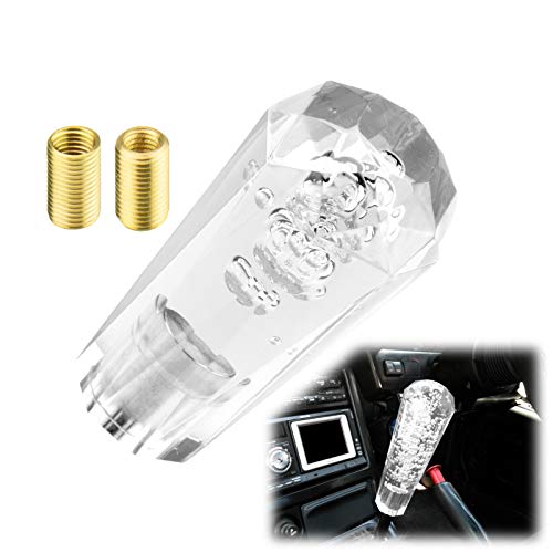 EZAUTO WRAP Shift Knob Stick Crystal Transparent Bubble Clear Transparent Throw Gear Shifter 10cm - color: Clear Transparent, size: 10cm