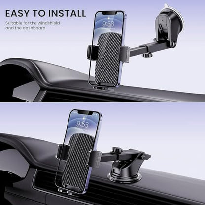 Qifutan Universal Car Phone Holder Automobile Cell Phone Holder Car Mount for iPhone Universal Car Dashboard Mount Fit All Phones Cell Phone Camera Mounts