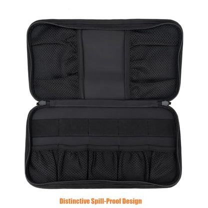 TACNEX Tactical Visor Organizer MOLLE Panel with Zipper Storage Pouch & Sunglasses Holder Car Essentials EDC Gear Tool Pack Vehicle Accessories for Truck Pickup Van SUV ORV (Sun Visor Organizer)