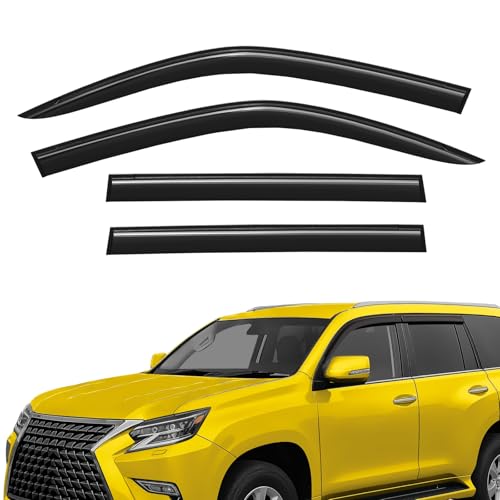 Extra Durable Window Deflectors Tape-On Window Visors Rain Guards Fit for GX 2010-2023, Sun Visors, Wind Vent for Shades, Exterior Car Accessories - 4 pcs. AG0928 - color: For Lexus GX 10-23