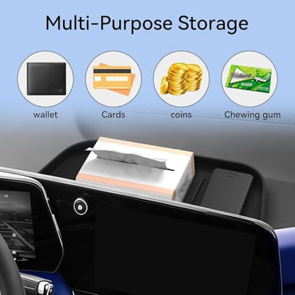 smabee Dashboard Organizer Tray for Chevrolet Chevy Equinox 2025 2026 Accessories Center Console Organizer Tray Armrest Storage Middle Console Insert Silicone - size: Dashboard Organizer Tray
