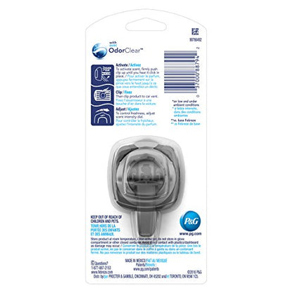 Febreze Air Freshener, Car Vent Clip Air Freshener, Heavy Duty Air Freshener, Crisp Clean Air Freshener - size: 1 count (Pack of 1)