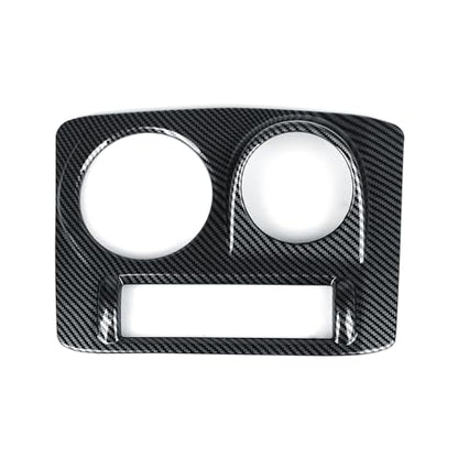 Car Cup Holder ABS Sticker Carbon Fiber Decal Cover Interior Trim Accessories for Toyota 4Runner SUV 2010-2025 Black （A） - color: Cup Holder a