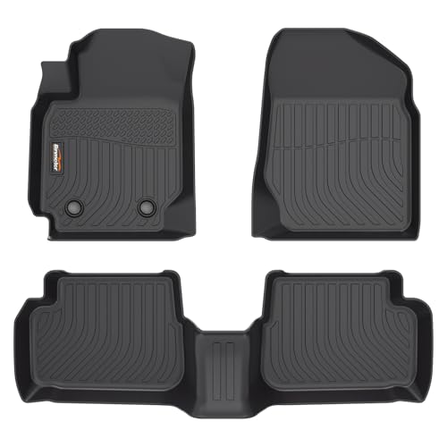 Binmotor-All Weather Floor Mats for Toyota Corolla 2003-2008 (Without Heating Vents Below The Front Row Seats), Include 1st+2nd Row, TPE Rubber Liners Custom Fit for Toyota Corolla Accessories - style: 8) Car Mats for Toyota Corolla (2003-2008)