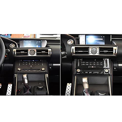 NVCNX Car Dashboard CD Panel Dash Cover Decal Compatible with Lexus IS250 2014 2015 / IS200t 2016 2017 / IS300 2016-2020 / IS350 2014-2020 Carbon Fiber Interior Trim Accessories Black - A - color: CD Panel - a