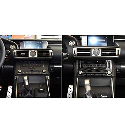 NVCNX Car Dashboard CD Panel Dash Cover Decal Compatible with Lexus IS250 2014 2015 / IS200t 2016 2017 / IS300 2016-2020 / IS350 2014-2020 Carbon Fiber Interior Trim Accessories Black - A - color: CD Panel - a