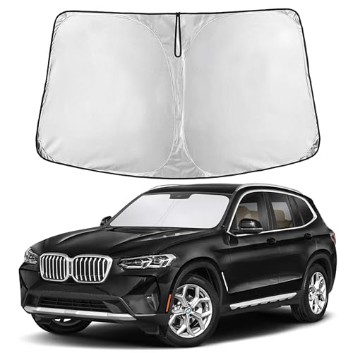 EcoNour Windshield Sunshade Compatible for BMW X3 2018-2024, 2025, 2026 Including sDrive30i, xDrive30i, M40i, and Hybrid Trims, Sun Visor for Front Window Sun Shade Cover, Car Accessories - size: For BMW X3 (2018-2026)