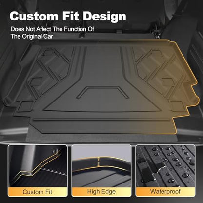 Upgraded Wrangler JL Trunk Mat | AOMSAZTO Cargo Liner for 2018-2026 Jeep Wrangler JL 4X4 Without OEM Subwoofer, All Weather Upgrade Cargo Mat Rubber for Wrangler JL-(Not for JK or 4XE) - style: 6) for Jeep Wrangler JL Without Subwoofer 2018-2026 Cargo Lin