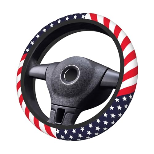 American Flag Elastic Steering Wheel Cover Universal 15 Inch - color: 6