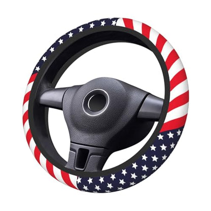American Flag Elastic Steering Wheel Cover Universal 15 Inch - color: 6