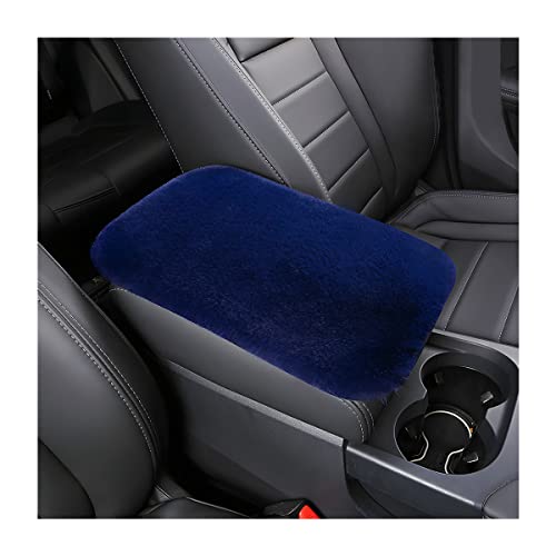 Fluffy Car Armrest Cover, Universal Car Center Console Pad, Car Armrest Seat Box Cover Decor Accessories For Women Men, Armrest Seat Box Cover Protector For Most Vehicle, SUV, Truck, Car (Blue) - color: Blue