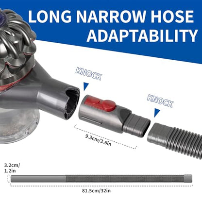 Vacuum Attachment Kit Compatible with Dyson V7 V8 V10 V11 V15 Vacuum Cleaner，Dryer Vent Hose Flexible Extension Hose Mattress Tool Stiff Brush Soft Bristle Crevice Tool Attachment for Home Cleaning - color: Home Cleaning Kit with Dryer Vent Hose