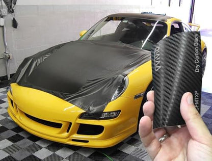 VViViD XPO Black Carbon Fiber 5 Feet x 9 Feet Car Wrap Vinyl Roll with Air Release Technology - size: 9ft x 5ft