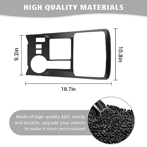 Jimen Compatible with Toyota 4Runner 2010-2023, Gear Shift Panel Cover Interior Trim Accessories (Matte Black) - color: Matt Black