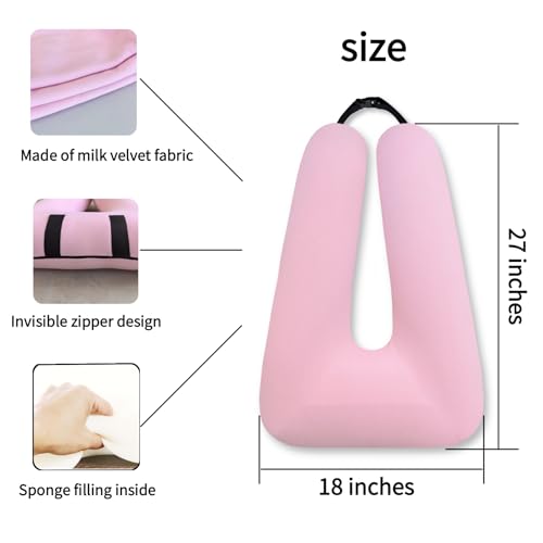 FHSGGP Travel Pillow Car Pillow Kid Car Sleeping The Sleeping Aid for Adults and Kids on Road Trips Sponge Kids Travel Pillow Provides Body and Head Support Pink - color: D-pink