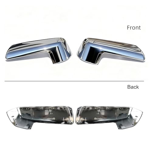 Mirror Cover Caps Compatible with GMC 2019-2025 Chevy Silverado 1500 and GMC Sierra 1500 Accessories (Chrome) - color: Chrome