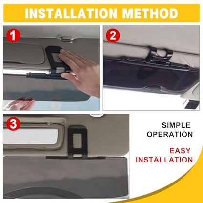 Universal Car Sun Visor Extension with Anti-Glare & UV Protection - Polarized Lens Technology for Windshield Glare Reduction, Safe Driving Accessory - color: 1pcs