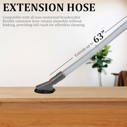Fullclean Flexible Extension Hose Attachment Compatible with Dyson V15 V15s Gen5 V12 V11 V10 V9 V8 V7 Vacuum Cleaner Accessories Tool Replacement Parts