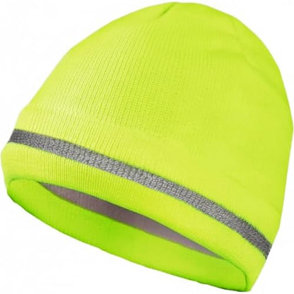 Occunomix Hi-Vis Hi-Viz Knit Cap with Polyester Lining One Size Fits Most - color: Yellow, style: Reflective Beanie