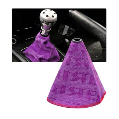 Car Shift Boot Cover, Fabric Shifter Lever Knob Boot Dustproof Cover with Stitch, Manual Automatic Speed Shifter Boots Gear Gaiter for Most Vehicles, Car Accessories (Purple) - color: Purple