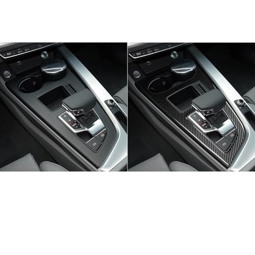 NVCNX Real Carbon Fiber Compatible with Audi B9 A4 S4 A5 S5 2020-2025 / RS5 2021-2025 2022 2023 2024 Car Center Console Gear Shift Panel Cover Sticker Decal Interior Trim Accessories 1PC - color: Center Console Gear Shift Panel for 2020-2025
