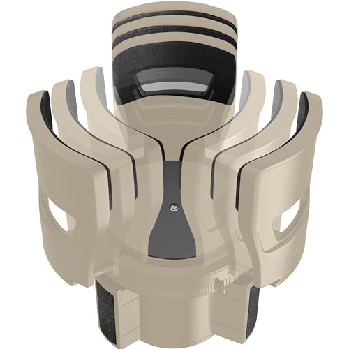 GORILLA GRIP Patent Pending Adjustable Car Cup Holder Expander, Keeps Water Bottle Secure, Expands to Fit 18 to 48 oz Large Bottles, Yeti, Owala, Stanley with Handle, Coffee Mug Insert for Cars, Tan - color: Tan