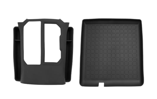 SKTU 2PCS for 2026 Toyota RAV4 Center Console Gear Shift Mat for 2026+ Toyota RAV4 (LE/SE/XLE Premium/Woodland/XSE/Limited) Console Gear Shift Mat & Gear Shift Panel 2026 RAV4 Accessories Storage Box - color: 2026+ RAV4 Type4