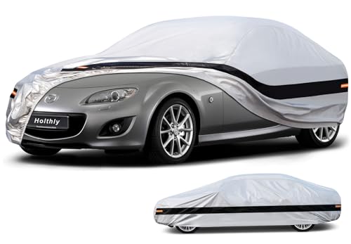 10 Layer Car Cover Waterproof All Weather for Coupe,100% Waterproof Outdoor Car Covers Custom Fit for Mazda Miata MX5 MX-5, Toyota Mr2, Pontiac Solstice, Kia Rio,etc Silver - color: Silver, size: A1-See vehicle size chart