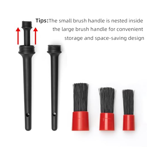 TICARVE 9Pcs Car Interior Detailing Kit - Car Cleaning Brushes, Universal Gel, Microfiber Towel and Storage Bag for Dashboard, Air Vents, Keyboard & Electronics - size: 9 Pack