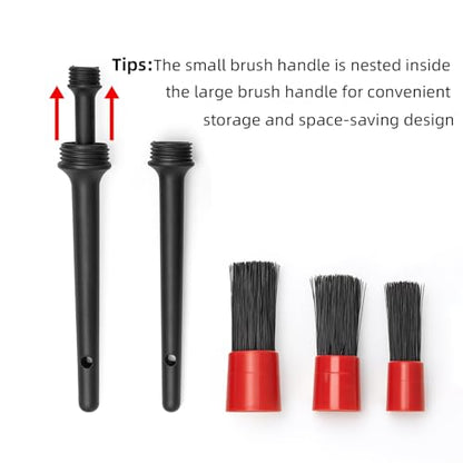 TICARVE 9Pcs Car Interior Detailing Kit - Car Cleaning Brushes, Universal Gel, Microfiber Towel and Storage Bag for Dashboard, Air Vents, Keyboard & Electronics - size: 9 Pack